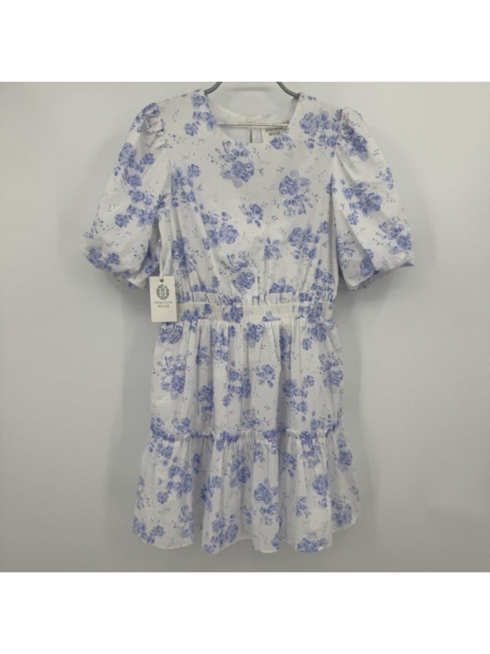 Hyacinth House by Tuckernuck Blue Chintz Floral Terry Mini Dress size S Small